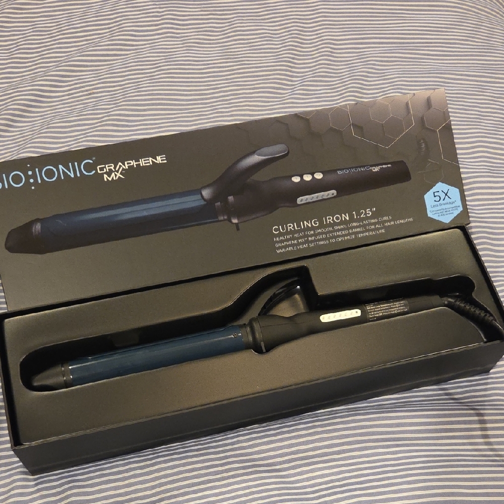 Bio Ionic 1.25" Graphene MX Curling Iron - Professional Hair Tool